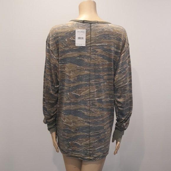 Free people tiger combo camouflage shirt sz S NWT - Picture 8 of 8